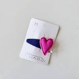 CHILDRENS FABRIC HEART CLOVER EDGE HAIRPIN_CWAHA1848