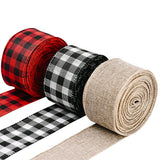 Cwmm10205_Plaid Christmas Ribbon Red Black White Decor