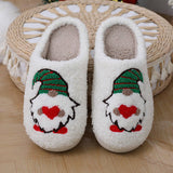 CHRISTMAS DWARF PATTERN WINTER COTTON SLIPPERS_CWSHS0470