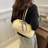 FASHION BUTTERFLY SIMPLE SOLID COLOR KNOT HANDBAG_CWAB3308
