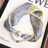 Pearl Magnetic Skinny Silk Neck Scarf_Cwasc03938