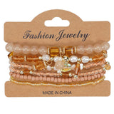 Cwaje05683_Boho Handmade Beaded Bracelet Set 6Pcs Women