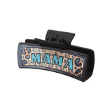 Western Style Letter Bow Leather Hair Claw Clips_Cwasc1626