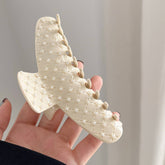 CREAM PEARL HAIR CLAW ELEGANT CHIC BACK CLIP_CWAHA6005