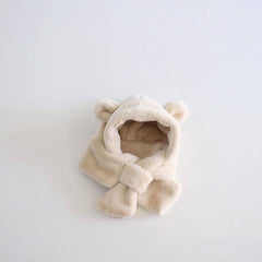 KIDS PLUSH HAT SCARF SET WINTER WARMTH_CWAH2938