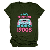 Women Teeplease Be Patient Letter Print_Cwtts1501