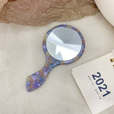 RETRO STYLE GEOMETRIC HANDHELD MAKEUP MIRROR_CWMM6397