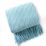 SOFT COZY KNIT BLANKET WITH TASSEL_CWMM0197