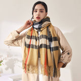 SWEET STRIPE WINTER SCARF SOFT MID LENGTH WRAP_CWASC0206