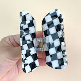 3.23"Checkered Hair Claw Clip_Cwaha0313