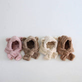KIDS PLUSH HAT SCARF SET WINTER WARMTH_CWAH2938