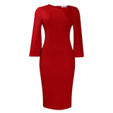 LONG SLEEVED FASHIONABLE AND ELEGANT TUNIC DRESS_CWDMD3666