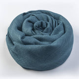 SOLID COTTON LINEN SCARF FOR WOMEN SUMMER SUN PROT_CWASC1451