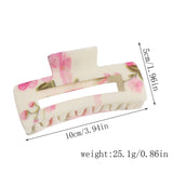 INK FLOWER CUTOUT HAIR CLAW ELEGANT DAILY STYLE_CWAHA2293