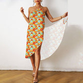 FLORAL PRINT ONE PIECE BEACH DRESS FOR VACATION_CWBLS0467