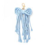 BOW TASSEL KEYCHAIN HANDCRAFTED WRIST STRAP_CWAB5073