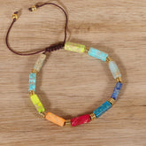 COLORFUL RECTANGULAR BEADS YOGA BRAIDED BRACELET_CWAJE3958