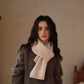 BASIC 100 WOOL SOLID KNIT SCARF SOFT WARM UNISEX_CWASC2288
