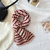 COLORFUL STRIPE KNIT SCARF SOFT TRENDY WINTER_CWASC1256