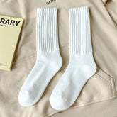 AUTUMN AND WINTER WARM SOLID COLOR STACKED SOCKS_CWMS1047