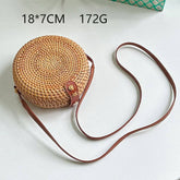 RATTAN WOVEN SMALL SQUAREBAG SHOULDER CROSSBODY BAG_CWMM4544