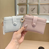 Unique Vintage Pearl 2-Fold Wallet With Zipper_Cwab06249