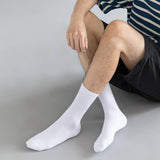 Versatile Solid Color Casual Mid-Calf Socks_Cwms0905