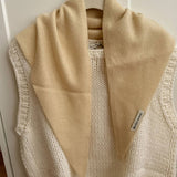 100% Wool Knit Triangle Scarf Multi-Use_Cwov00277