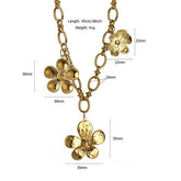 ORIGINAL STEEL FLOWER NECKLACE WITH STRAWBERRY_CWMM8854