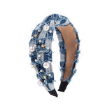 SPONGE BEADED TASSEL HIGH TOP HEADBAND_CWAHA1790