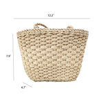 Women Hand-Woven Bucket Straw Bag_Cwab0817