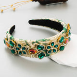 Vintage Embroidered Fabric Wide Brim Headband