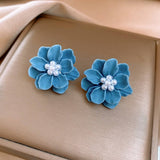 SMALL FRESH FLOWER PERSONALITY TREND EARRINGS_CWAJE2469