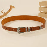 ALL MATCH DECORATIVE RETRO NICHE BLACK TPE BELT_CWMM3946