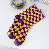 NEW ALL PLAID MID TUBE SOCKS FOR MEN AND WOMEN_CWMS0405