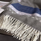 Winter Plaid Colorblock Tassel Scarf Wrap Unisex_Cwasc03273