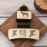 Western Animal Hair Claw Set Leather Shark Clips_Cwasc1619