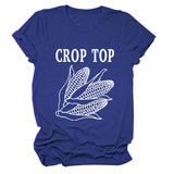 CORN LETTER PRINT TEE WOMEN S CASUAL T SHIRT_CWTTS1502