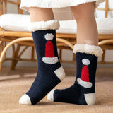 SANTA HAT FUZZY INDOOR SLIPPER SHOES_CWMS0730