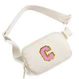 NYLON LETTER BELT BAG ADJUSTABLE SPORT WAIST PACK_CUAB0281