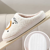 CARTOON MOON AND CLOCK PATTERN INDOOR SLIPPERS_CWSHS0255