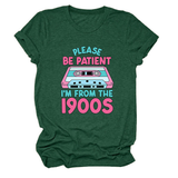 Women Teeplease Be Patient Letter Print_Cwtts1501