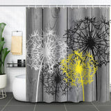 DANDELION FLOWER WATERPROOF SHOWER CURTAIN_CWMM1794