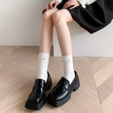 Women New Pearl Solid Color Socks_Cwms0468
