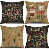 CARTOON SANTA CLAUS LINEN PILLOWCASE_CWMM1376