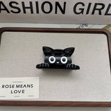 CUTE CAT HAIR CLAW SOLID ACETATE CLIP FOR GIRLS_CWAHA5745