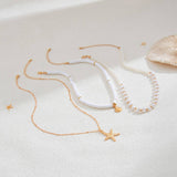 NEW BEACH STYLE OCEAN SHELL BEADED NECKLACE_CWMM3145