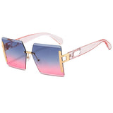 RIMLESS CUT EDGE OCEAN LENS SUNGLASSES UNISEX_CWASG1164