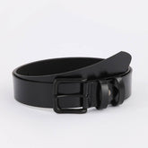 NEW UNISEX BLACK SEAMLESS ZINC PIN BUCKLE BELT_CWABE1248