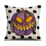 PURPLE HALLOWEEN FUNNY LETTER PRINT PILLOWCASE_CWMM1356